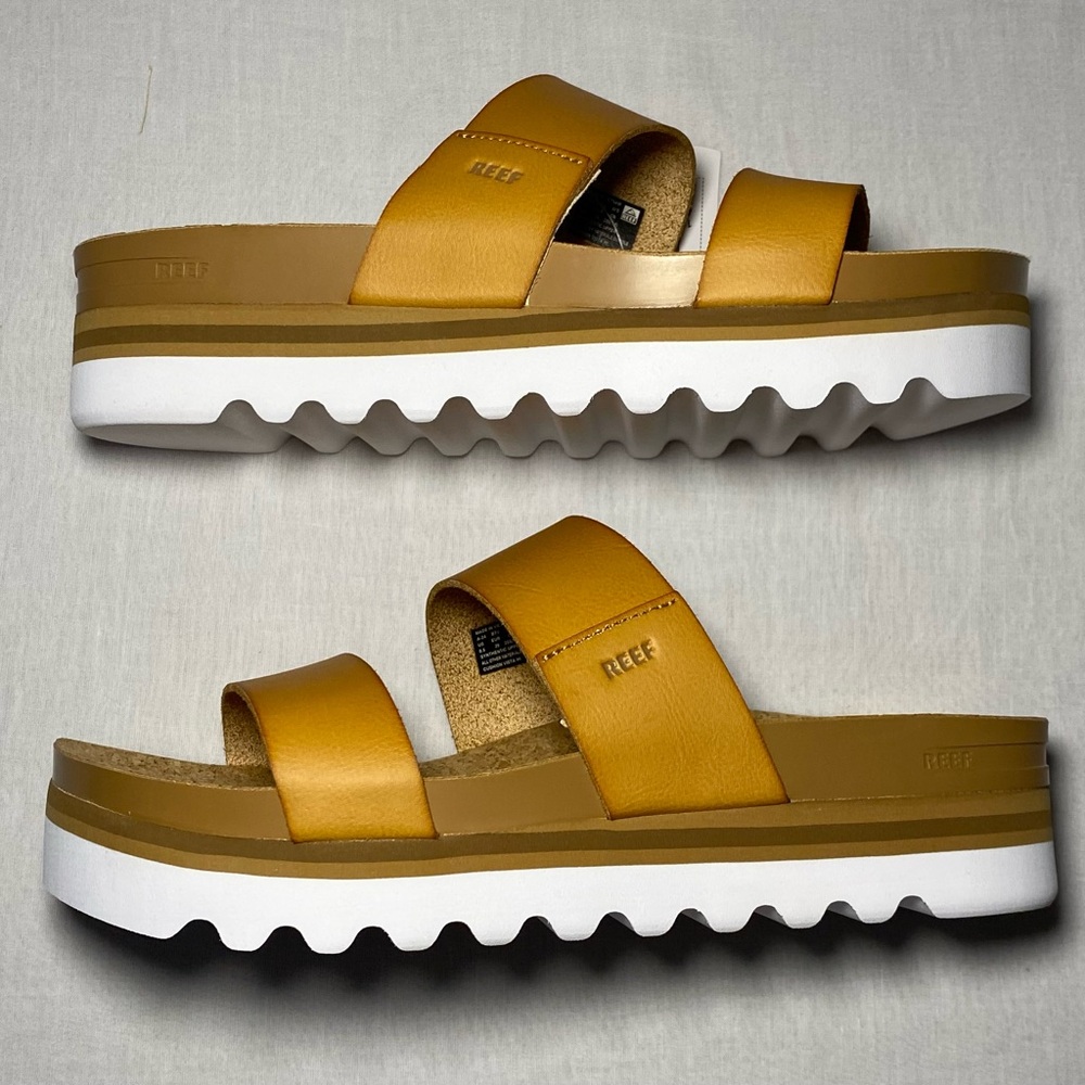NIB Reef Cushion Vista Hi Platform Sandal Natural color Size 8.5 - Picture 9 of 12